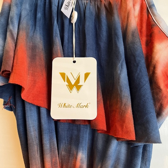 White mark Tie-Dye long summer dress - Picture 3 of 5